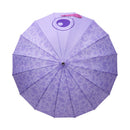 Japanese Pattern Textile "Kiwami 16-Ponbone Long Umbrella - Karakasa Kozou / Fujimurasaki" 