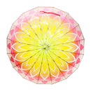 Japanese-style natural bamboo 16-rib transparent umbrella with chrysanthemum cut glass base (Japanese-style natural bamboo 16-rib transparent vinyl umbrella with chrysanthemum cut glass base)