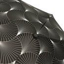 Japanese Pattern Textile Three-Folding Shade Parasol - Fan/Moonlit Night 
