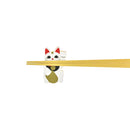Bamboo chopstick rest - beckoning cat 
