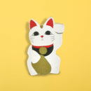 Bamboo chopstick rest - beckoning cat 
