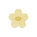 Yoshino Hinoki Coaster with Auspicious Crest and Cherry Blossom Design 