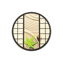 珪藻土コースター-丸窓-枯山水