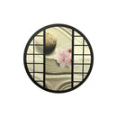 珪藻土コースター-丸窓-枯山水と桜