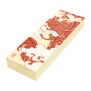 Decorative paulownia wood box, medium size - Phoenix design 