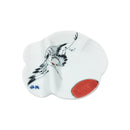 Hasami ware hand-painted flower-shaped chopstick rest small plate - crane 