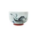 Hasami ware hand-painted sake cup - crane 