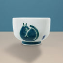 Hasami ware hand-painted sake cup - cat (Hasami ware hand-painted sake cup - cat) 
