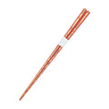 [Mansaku Select] Genuine Lacquer Octagonal Chopsticks, Vermilion-White Bamboo/Patterned Bamboo 