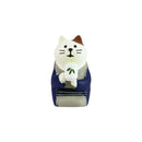 [Cat Masshiro Selection] Concombre Traveling Cat Mini Figure - Japanese Tea