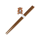 [Cat-themed Selection] Hasikko Cat Chopsticks and Chopstick Rest Set - Brown Tabby
