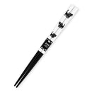 【猫まっしぐらセレクト】animals zoo chopsticks 食洗機対応・猫の塗分親子箸-黒猫