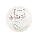 猫まっしぐら特製豆皿 丸型 黒猫/白猫