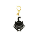 『猫まっしぐら』特製アクリルキーホルダー 黒猫/三毛猫