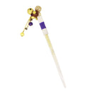 Cow horn shimenawa kanzashi (single hairpin) - Blue/Red/Purple/Black