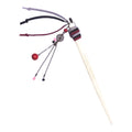 Cow horn turquoise single hairpin - blue/red