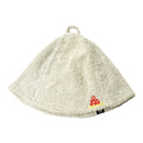 Pile embroidered sauna hat