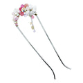 Two-pronged mountain lily hairpin