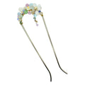 Two-pronged mountain lily hairpin