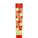 Wajima chopsticks with a Japanese pattern, plum blossom and tortoise shell design 