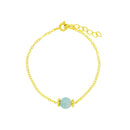 One-grained ball chain bracelet - Amazonite 