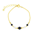 Chain Bracelet - Black Agate 