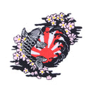 和柄刺繍ワッペン‐日章鯉小