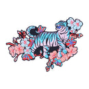 和柄刺繍ワッペン‐虎に桜