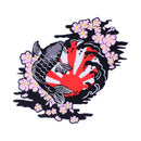 和柄刺繍ワッペン‐日章鯉大