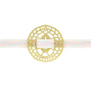 Tsuba obi clasp - Hanging wisteria 