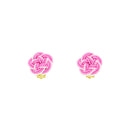 Traditional Mizuhiki Earrings - Two-Colored Plum Blossoms 