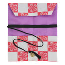 Hairpin bag - cherry blossom checkered pattern
