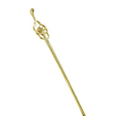 Flower pattern flat kanzashi - plum blossom/brass