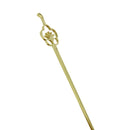 Flower pattern flat kanzashi - plum blossom/brass