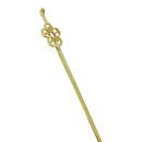 Flower Pattern Flat Hairpin - Cherry Blossom/Brass