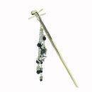 Shamisen Silver Skull Hairpin