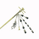 Shamisen Silver Skull Hairpin
