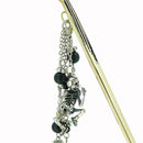 Shamisen Silver Skull Hairpin