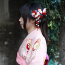＜伝統つまみ簪＞重梅花簪