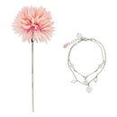 Morning dew ball chrysanthemum single hairpin / peach