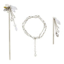 Crystal pearl double hairpin (Crystal pearl niren kanzashi)