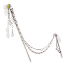 Crystal pearl double hairpin (Crystal pearl niren kanzashi)