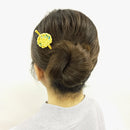 Kutani ware single hairpin – chrysanthemum