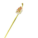Kutani ware single hairpin – plum blossom