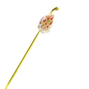 Kutani ware single hairpin – plum blossom