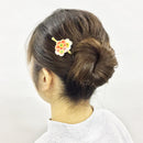 Kutani ware single hairpin – plum blossom
