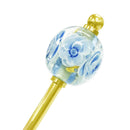 White rose glass bead hairpin