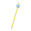 White rose glass bead hairpin