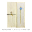 White rose glass bead hairpin