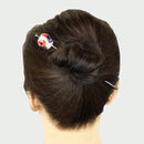 Nordic Peony and Glass Bead Hairpin
